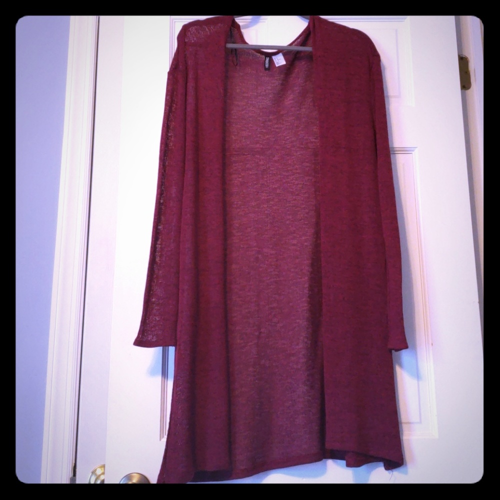 Sheer duster cardigan